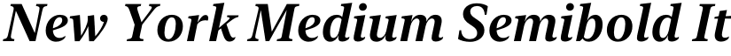 New York Medium Semibold Italic font