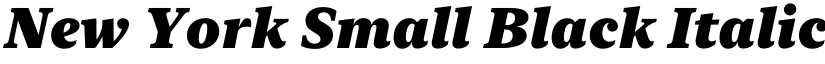 New York Small Black Italic font