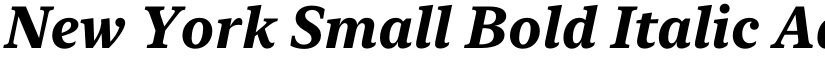 New York Small Bold Italic font