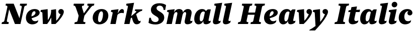 New York Small Heavy Italic font