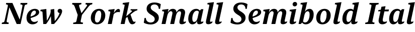 New York Small Semibold Italic font