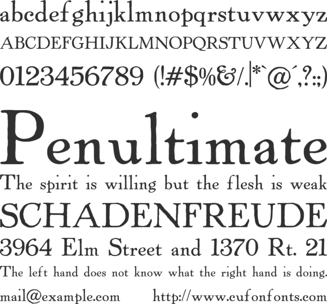Powell Antique font preview