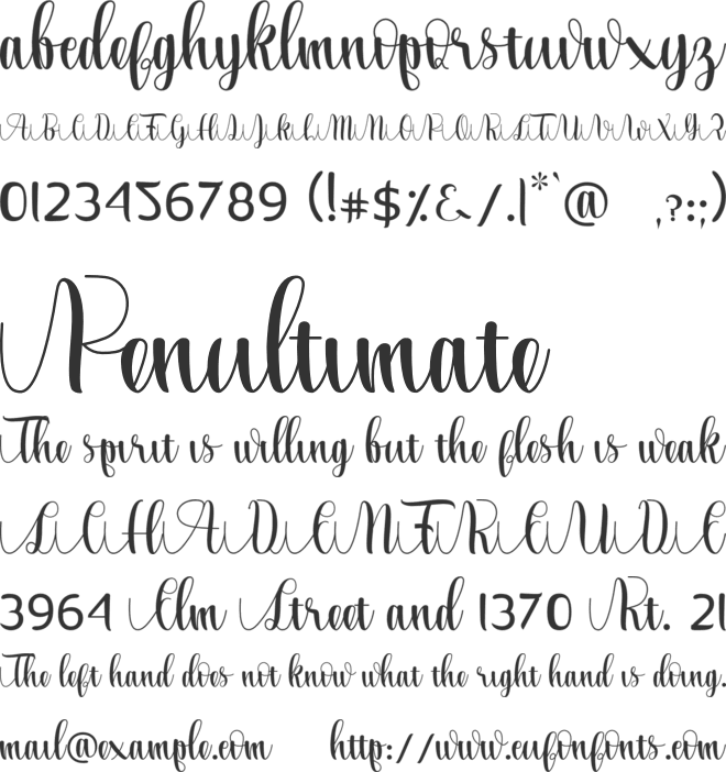 Lovea Hegena font preview