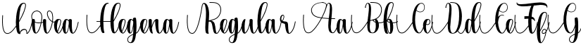 Lovea Hegena Regular font