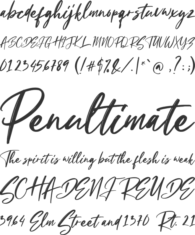 Masticusy font preview