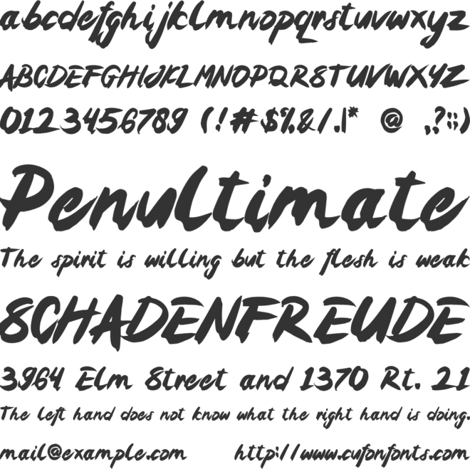 Aerstone font preview