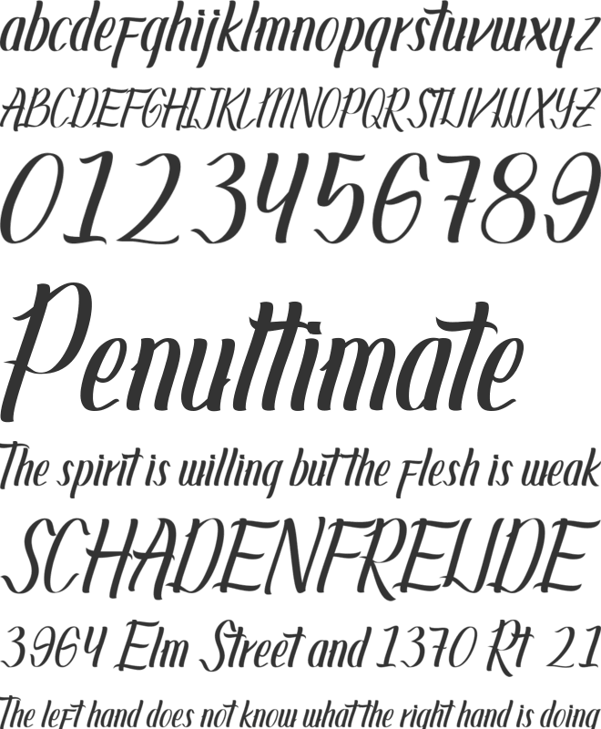 Alverion font preview