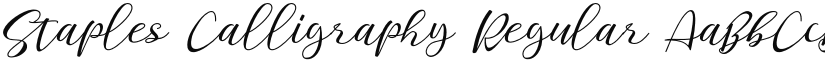 Staples Calligraphy font download