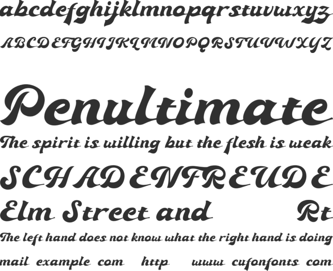 Ebullience font preview