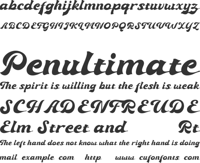 Ebullience font preview