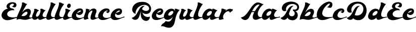 Ebullience Regular font