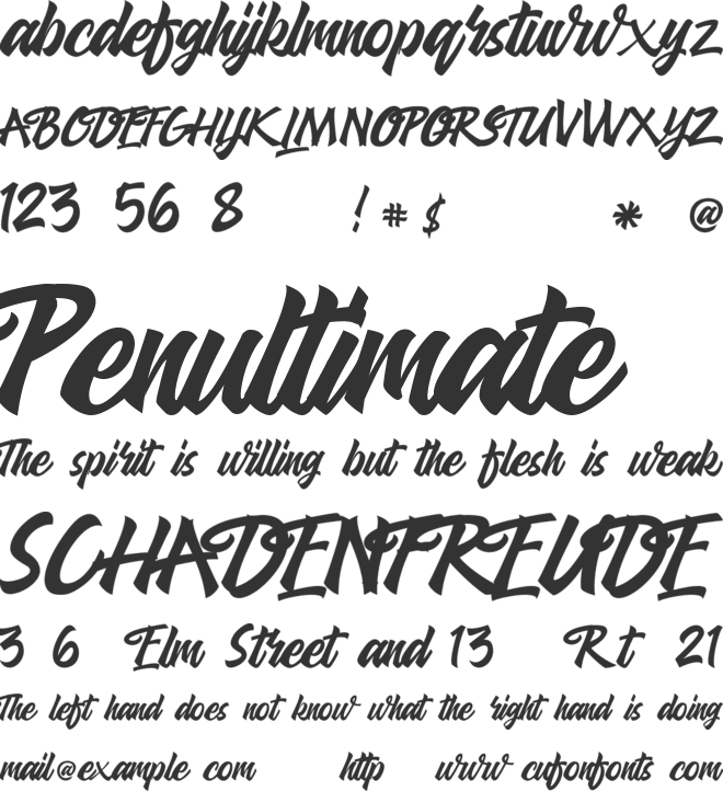 Bandage Kroasty font preview