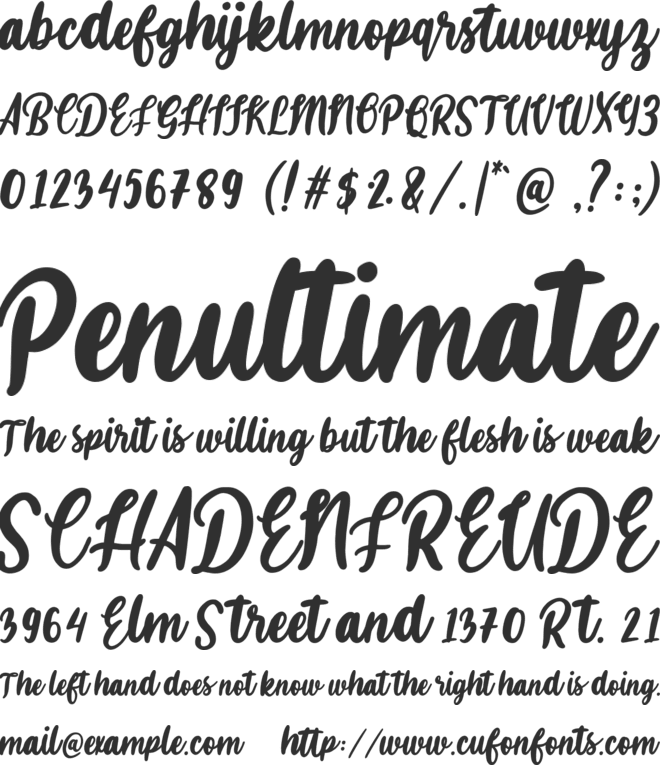 Hanastly font preview