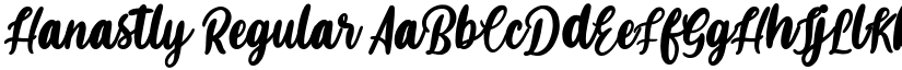 Hanastly Regular font