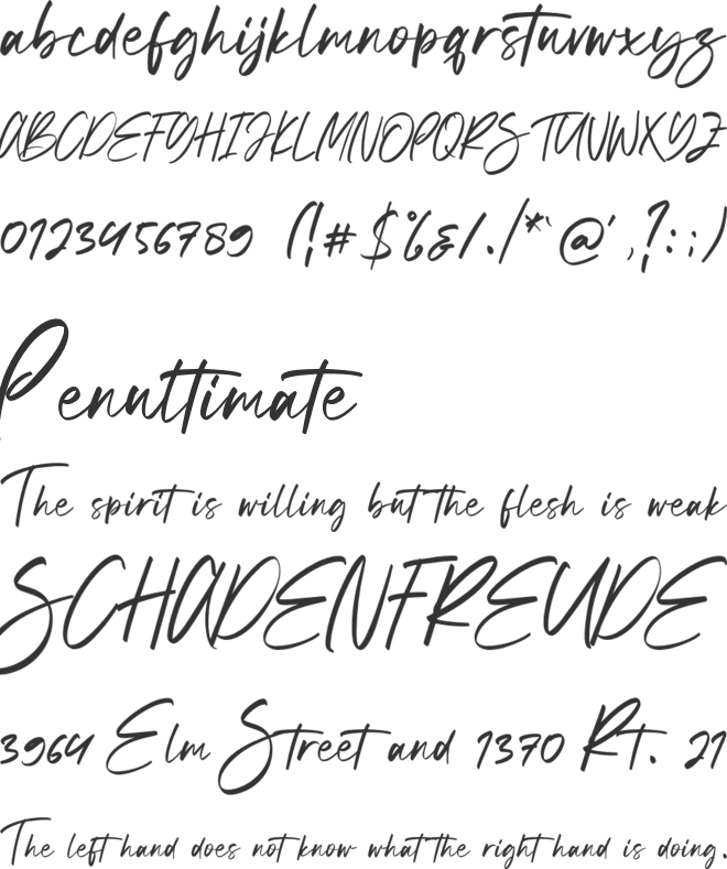 Winsthen font preview