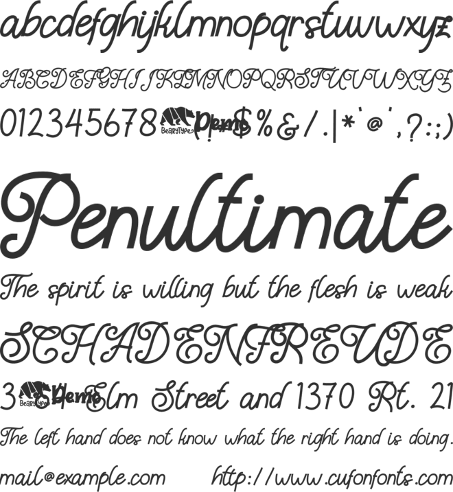 The Manaline Font font preview