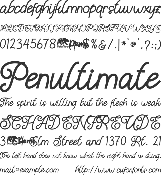 The Manaline Font font preview