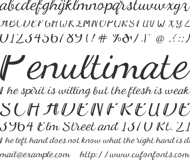 Sweety Loves font preview