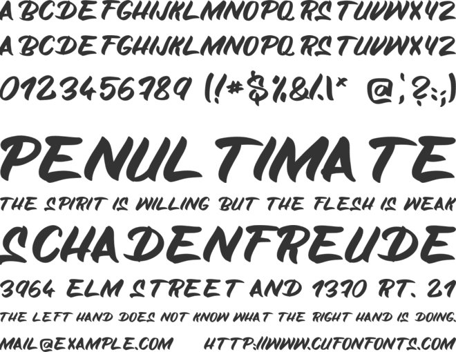 Sign Hand font preview