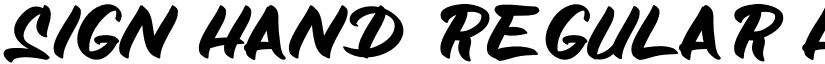 Sign Hand Regular font
