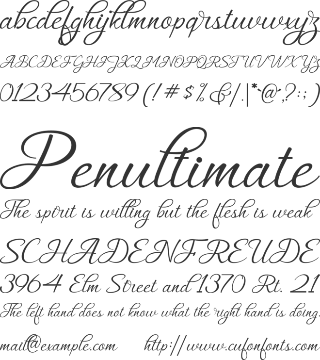 Muangthai font preview