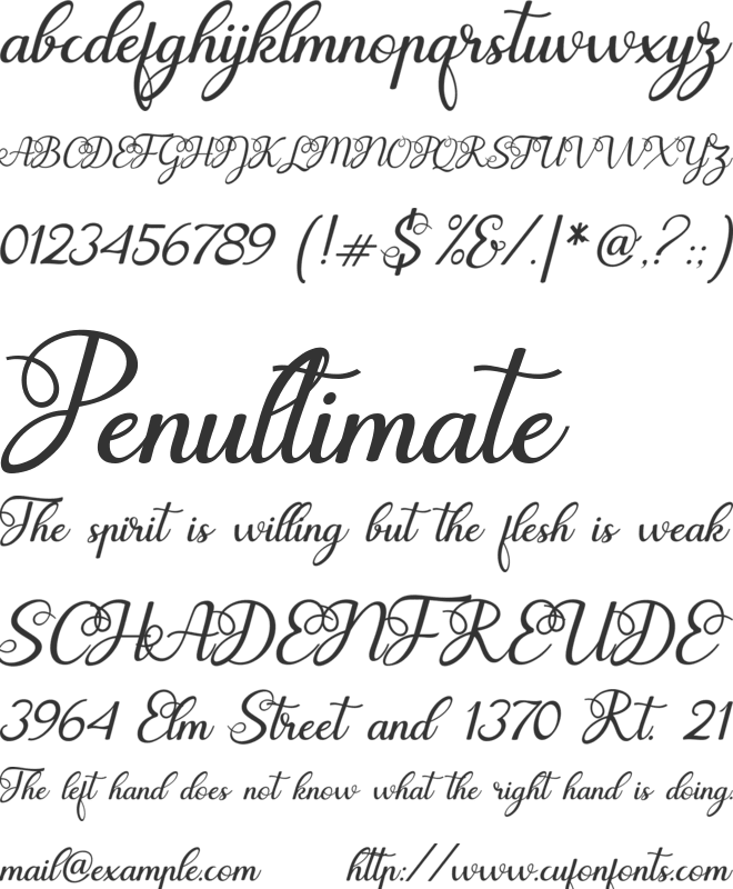 Lamthong font preview