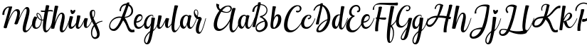 Mothius Regular font
