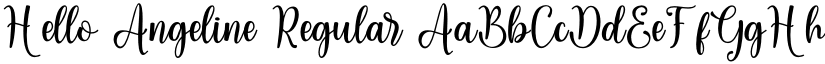 Hello Angeline Regular font
