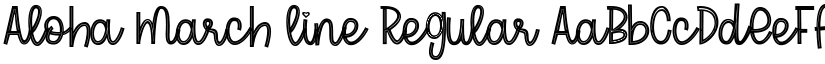 Aloha March line Regular font