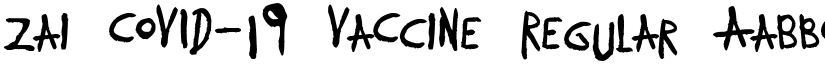 zai COVID-19 VaCcine Regular font