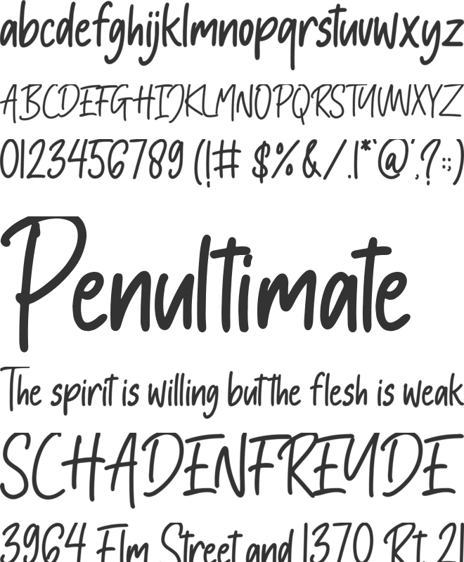 Orange Blossom font preview