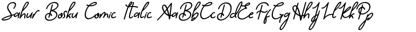 Sahur Bosku Comic Italic font