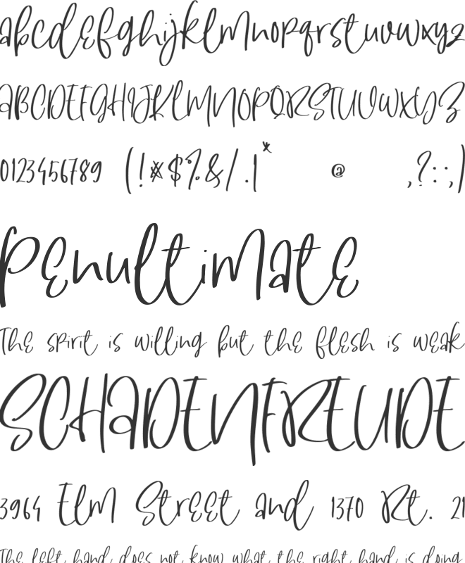 South Dreamers Alternate font preview