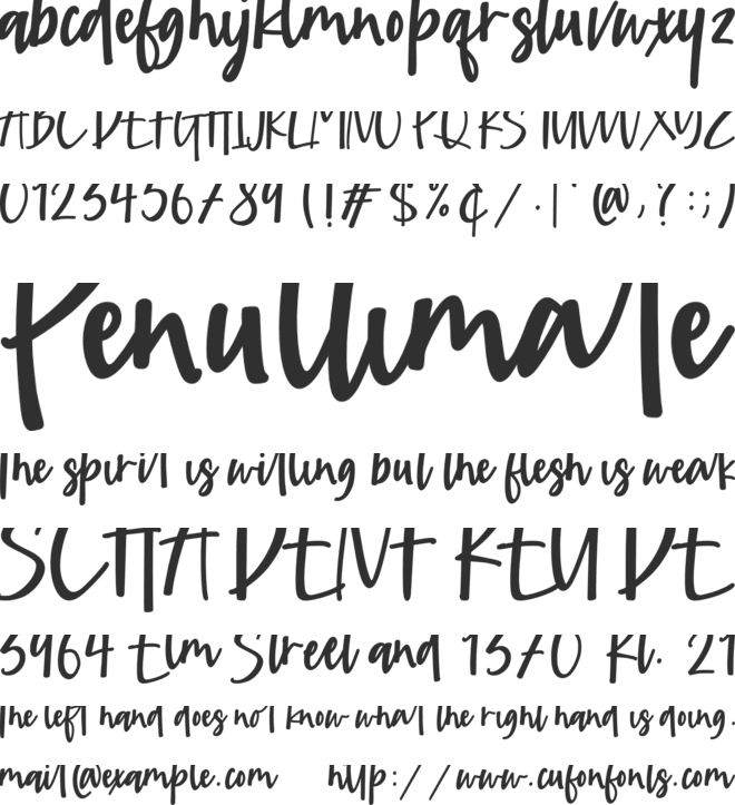 Childish font preview