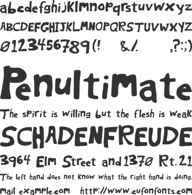 Cornbread font preview