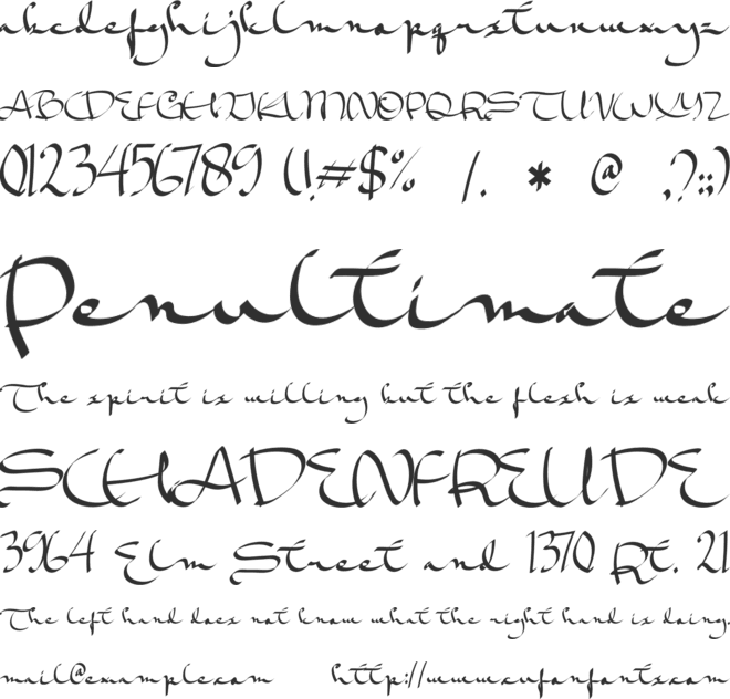 Sketch Crafty font preview