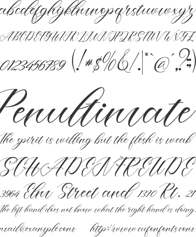 Lotherday font preview