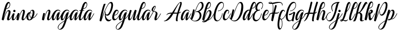 hino nagata Regular font