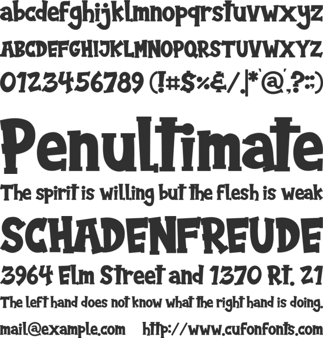 Pirate Kids font preview
