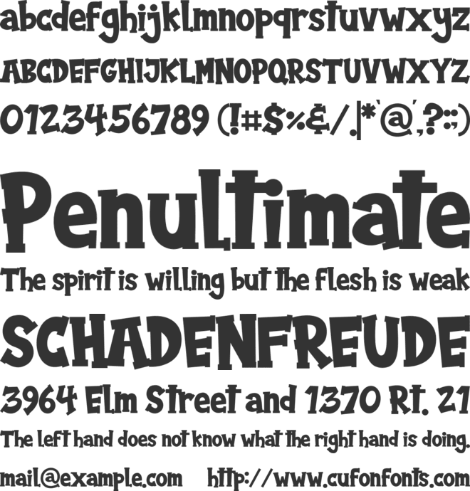 Pirate Kids font preview