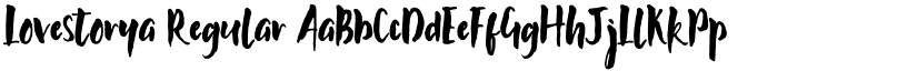 Lovestorya Regular font
