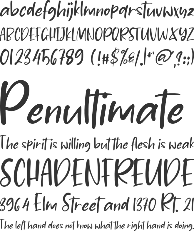 Jasmine Daily font preview