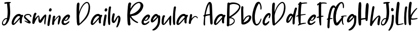 Jasmine Daily Regular font