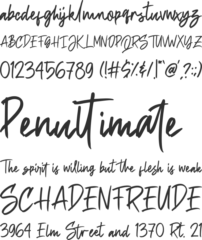 Sethidy font preview