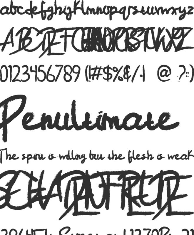 Conflict font preview