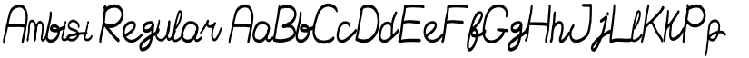 Ambisi Regular font