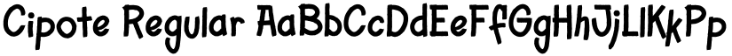 Cipote Regular font