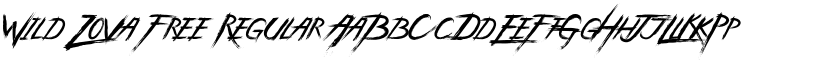 Wild Zova Free Regular font