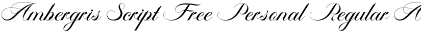 Ambergris Script Free Personal Regular font