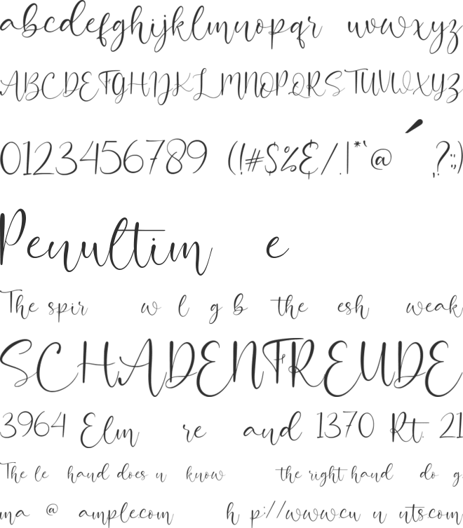 Attractive font preview